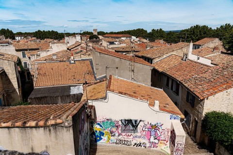 Panorama, Grafitti, Disney, Minniemaus and Donald, Arles, France