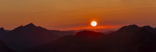 Sunset from Zeigersattel am Nebelhorn, 2224m, Allgäu Alps, Allgäu, Bavaria, Germany
