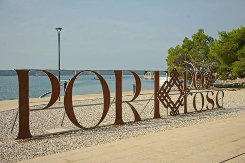Portoroz logo, Adriatic Sea, Portoroz, Istria, Slovenia