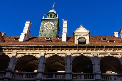 Uhrturm am Landhaus, Graz, Styria, Austria