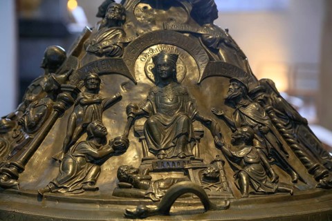 Bronze baptismal font, Hildesheim Cathedral or High Cathedral Church of St. Mary's Ascension in