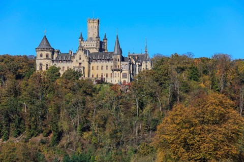 Marienburg Castle, former summer residence of the kings of Hanover, built in neo-Gothic style by