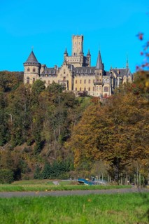 Marienburg Castle, former summer residence of the kings of Hanover, built in neo-Gothic style by