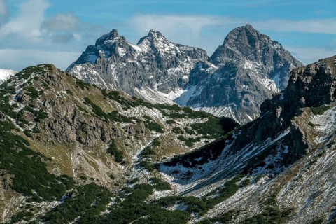 Trettachspitze, Mädelegabel and Hochfrottspitze, Allgäu Alps, Allgäu, Vorarlberg, Austria