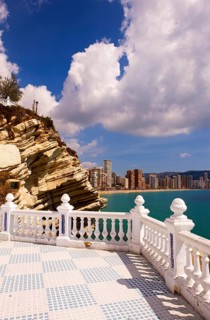Benidorm View from Balcon del Mediterraneo, Benidorm, Valencia (Region), Costa Blanca, Spain