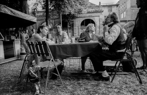 Germany, Berlin, 07.08.1992, celebration of the first contract between Pfefferberg and the Pause