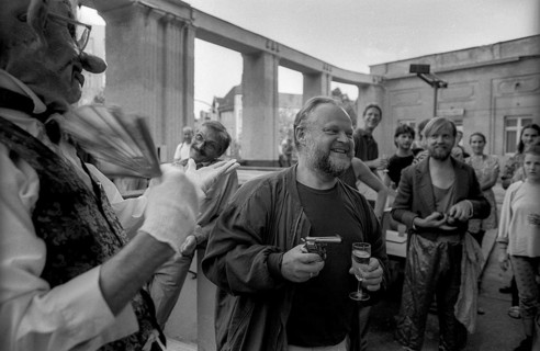 Germany, Berlin, 07.08.1992, Manfred Dennert/SPD, Mayor, Prenzlauer Berg, celebration of the