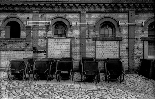 Germany, Berlin, 31.7.1992, Coal ore in the industrial building Pfefferberg