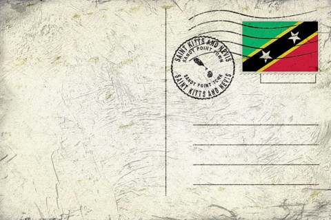 Saint Kitts and Nevis Sandy Point Town Round Seal Map Design