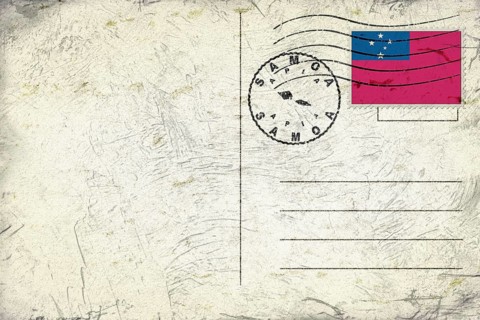 Samoa Apia Round Seal Map Design
