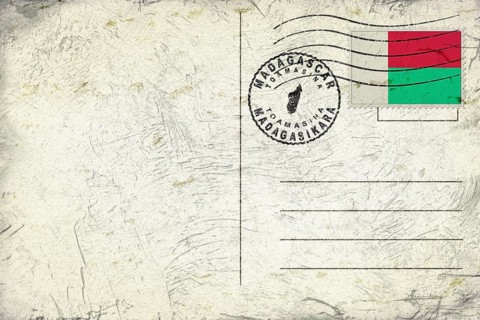 Madagascar Toamasina Old Style Mail Envelope with Flag and Postmark
