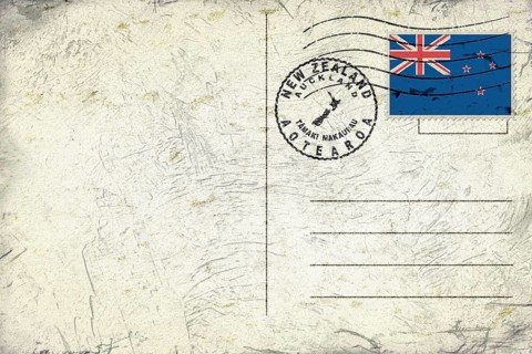 New Zealand Auckland Round Seal Map Design