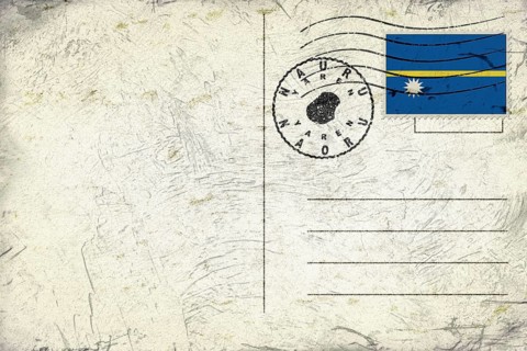 Nauru Yaren Round Seal Map Design