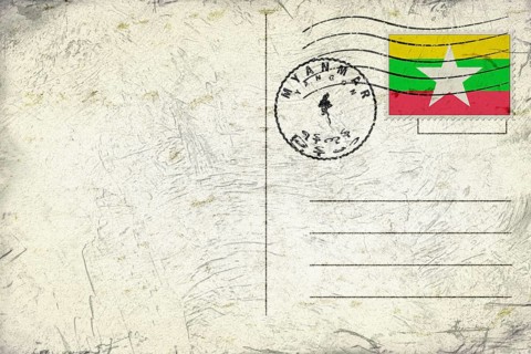 Myanmar Yangon Round Seal Map Design