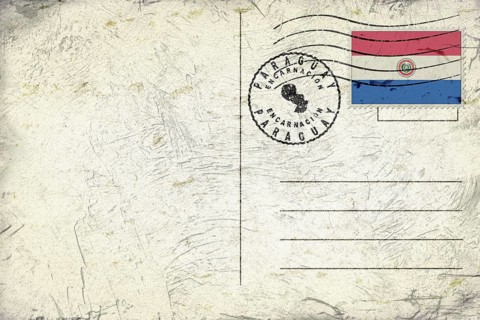 Paraguay Encarnacion Round Seal Map Design