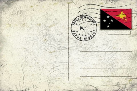 Papua New Guinea Madang Round Seal Map Design