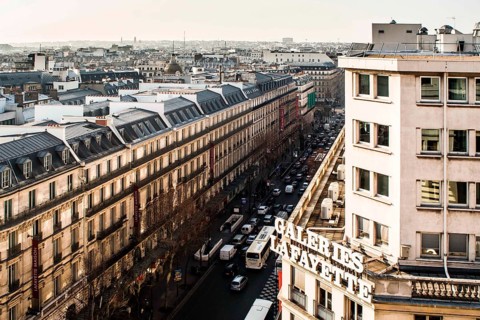 View from the terrace of Galeries Lafayette. Paris, France. 29.01.2009
