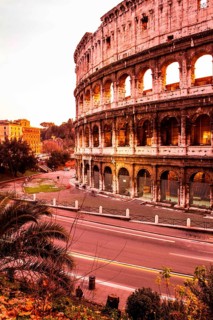 Colosseum at sunset. Rome, Province of Rome, Italy