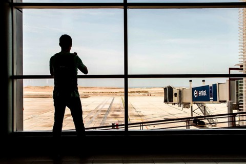 Diego Aracena International Airport (formerly known as Chucumata), in Iquique, inaugurated in 1973