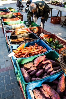 Street market for organic products at Lagoa da Conceicao neighborhood. It takes place at Bento
