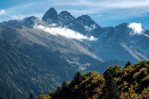 Trettachspitze, Mädelegabel and Hochfrottspitze, near Oberstdorf, Oberallgäu, Allgäu, Bavaria,