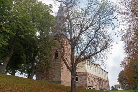 Karlsturm, former Pestalozzi school, classicist school building, Schulberg, Eschwege, small town,