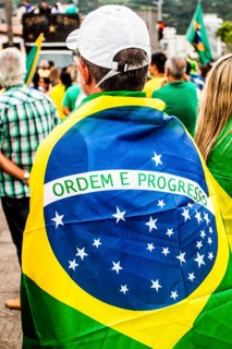 Manifestation for the impeachment of president Dilma Roussef on March 13th 2016. Florianopolis,