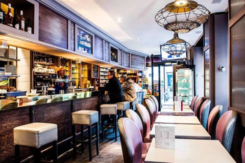 Interior of a cafe close to Pont Neuf. Paris, France. 01.01.13