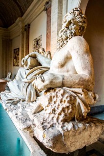 Sculpture Roman River God, in Vatican Museum. Vatican City, Vatican City State