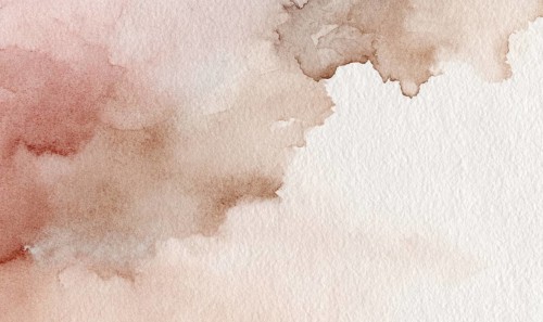 Abstract watercolor with soft shades of pink and brown creating a calm, flowing atmosphere. AI