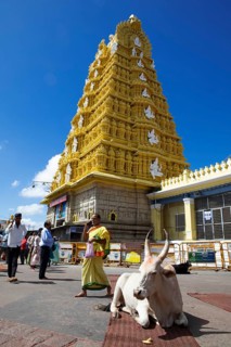 Chamundeswar Hindu temple on Chamundi Hill, Mysuru or Mysore, Karnataka, India