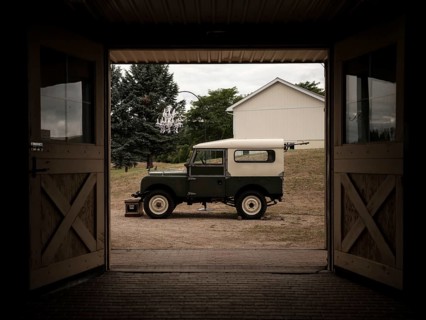 A 1950's Series One Land Rover parked on the grounds at the Toronto North York Hunt Club on August