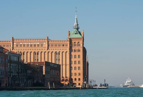 Hotel Hilton Molino Stucky in historical building of former plant Molino Stucky, Venice, Italy