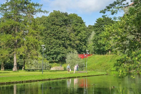 Snelli Tiik, pond in Dompark Toompark, Tallinn, Estonia