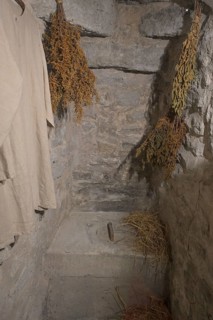 Toilet, outhouse, exhibition, Kiek in de Kök Museum and Bastion, Old Town, Tallinn, Estonia