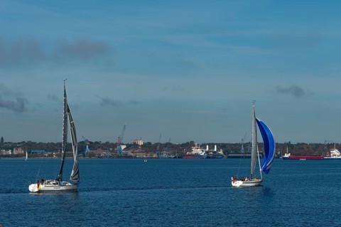 State capital Kiel, industry and shipyards in the Friedrichsort district, LINDENAU Werft GmbH,