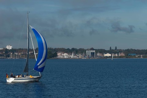 State capital Kiel, industry and shipyards in the Friedrichsort district, shipyard Gebr. Friedrich