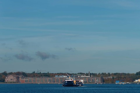State capital Kiel, Friedrichsort district, building of the former company Maschinenbau Kiel, MaK,