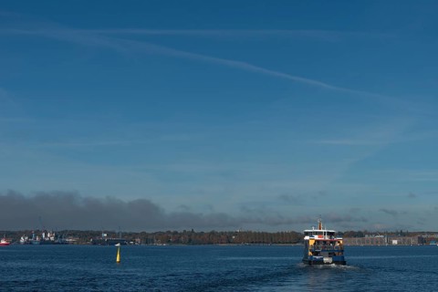 State capital Kiel, industry and shipyards in the Friedrichsort district, LINDENAU Werft GmbH.