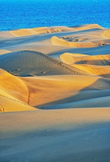 Sand dunes, Maspalomas, Playa del Ingles, Gran Canaria, Canary Islands, Spain