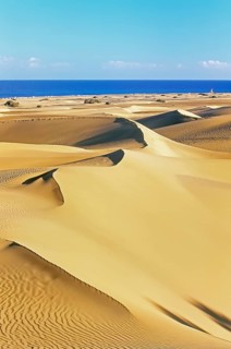 Sand dunes, Maspalomas, Playa del Ingles, Gran Canaria, Canary Islands, Spain