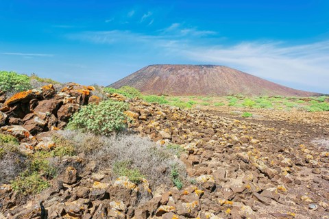 Volcanic landscape, Lobos Island, Fuerteventura, Canary Islands, Spain