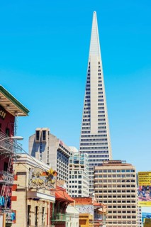 TransAmerica building seen from Chinatown, San Francisco, California, USA