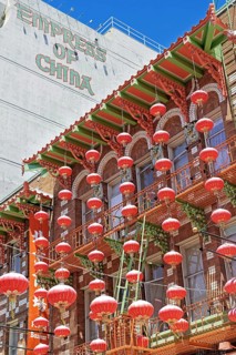 Chinese lanterns, Chinatown, San Francisco, California, USA
