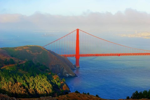 View of Golden Gate Bridge, San Francisco, California, USA