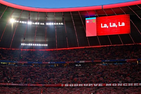 La, La, La, teleprompter scoreboard, lyrics, to sing along, ALWAYS FORWARD, official stadium anthem