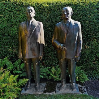 De Gaulle and Adenauer statues in the garden of Adenauer's House, Federal Chancellor Adenauer House