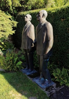 De Gaulle and Adenauer statues in the garden of Adenauer's House, Federal Chancellor Adenauer House