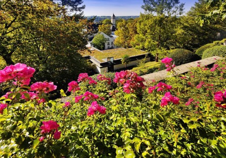 Konrad Adenauer House, view from the garden of St. Mary's Church, Stiftung