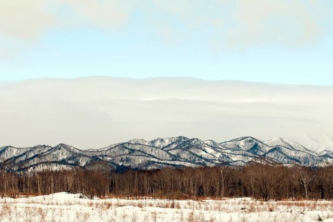 Japan, Hokkaido, Rausu, Mountains in winter Landscape, Hokkaido, North, East, Winter, (Paysage)